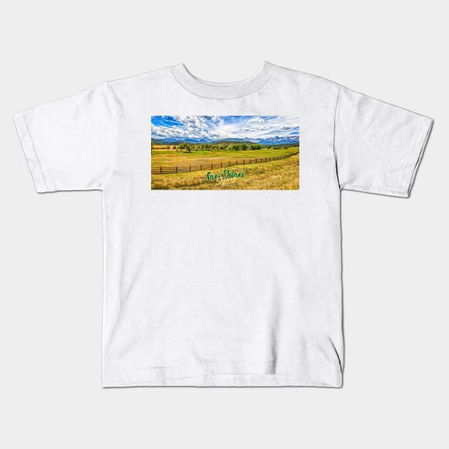 San Juan Skyway near the Dallas Divide Kids T-Shirt by Gestalt Imagery